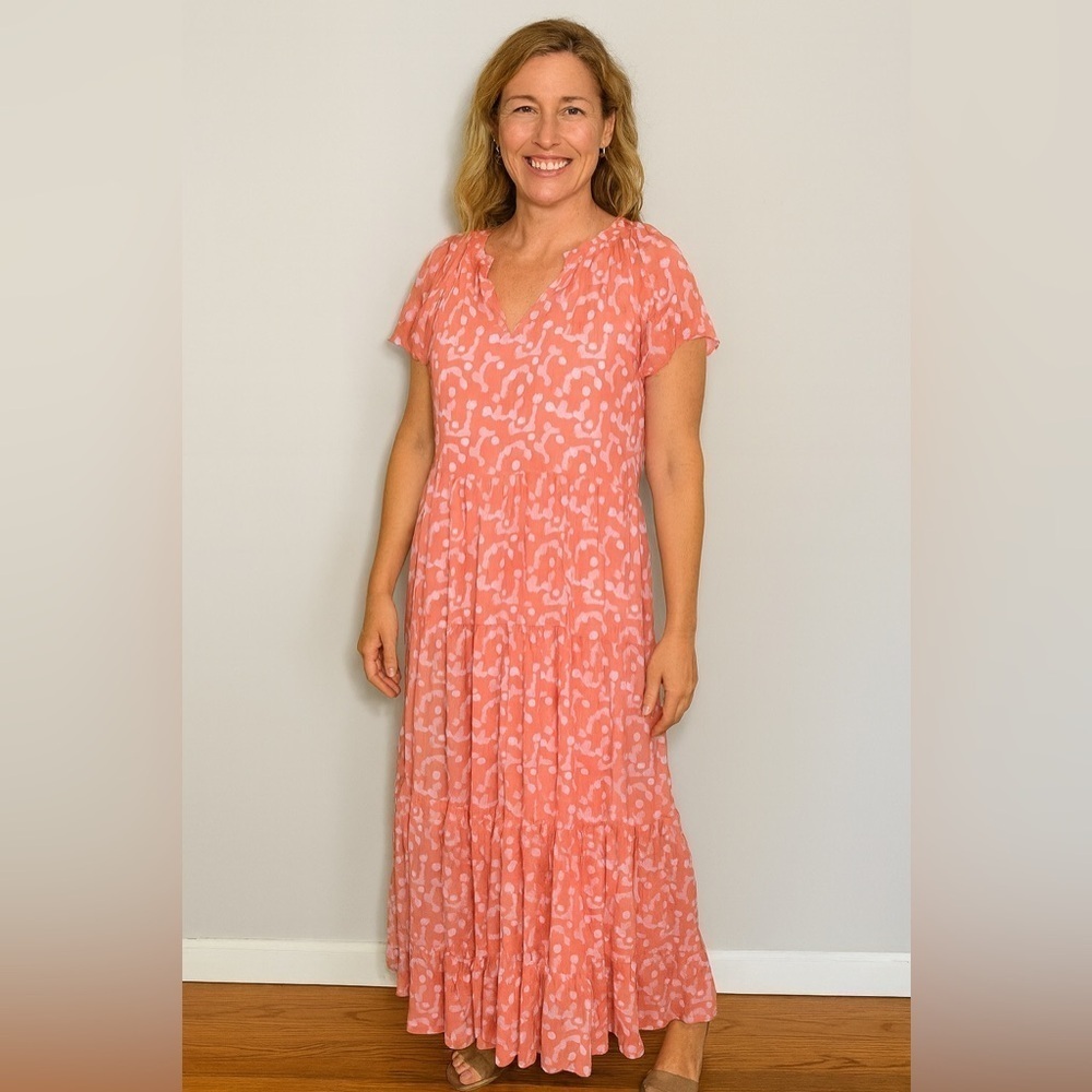 NWT Jade Melodytam Coral Patterned Maxi Dress Size XS